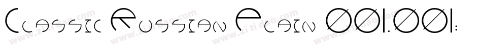 Classic Russian Plain 001.001字体转换